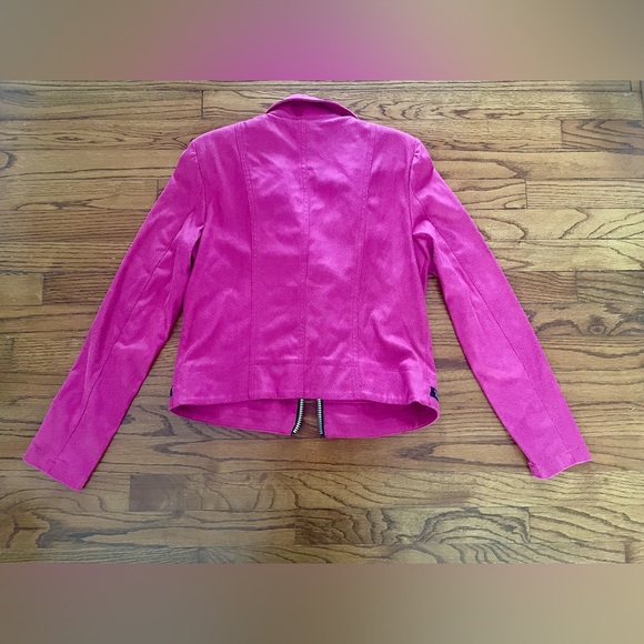 Joseph Ribkoff Hot Pink Fuchsia Moto Jacket Style 211954 Size Medium NEW W/ TAGS - Picture 11 of 12